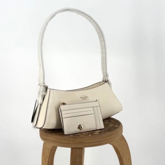 NWT Kate Spade Bundle Frankie Meringue Bag and Kayla Large Cardholder - Picture 1 of 17